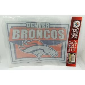 VTG Denver Broncos NFL Clear Window Cling Sunshade By Tag Express